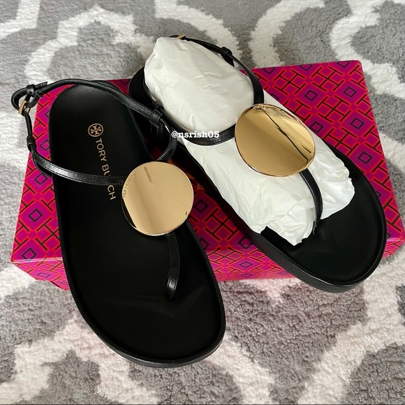 ☀️NWT☀️TORY BURCH Patos Sandals Black 7 - Picture 9 of 11